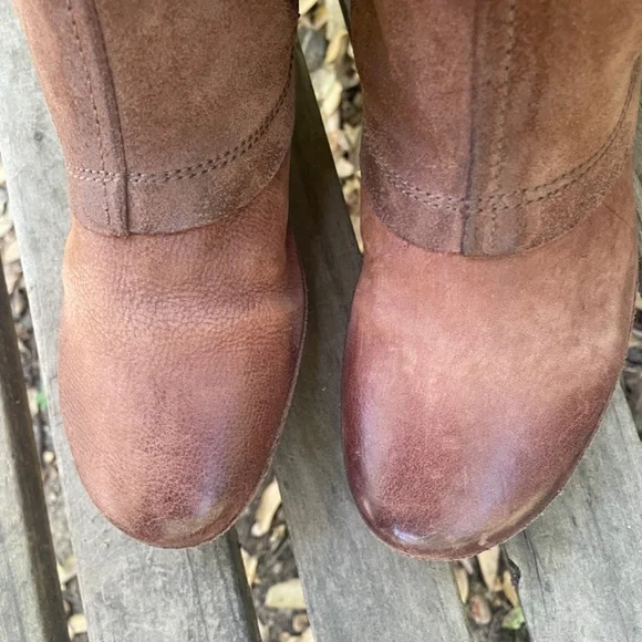 MIZ MOOZ Brown Leather/Suede Ankle Boots SZ 8.5 - Picture 3 of 8